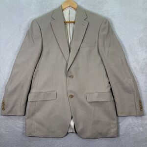 Lauren Ralph Lauren Blazer Jacket Mens 38R Beige Summer Blend Casual Preppy EUC